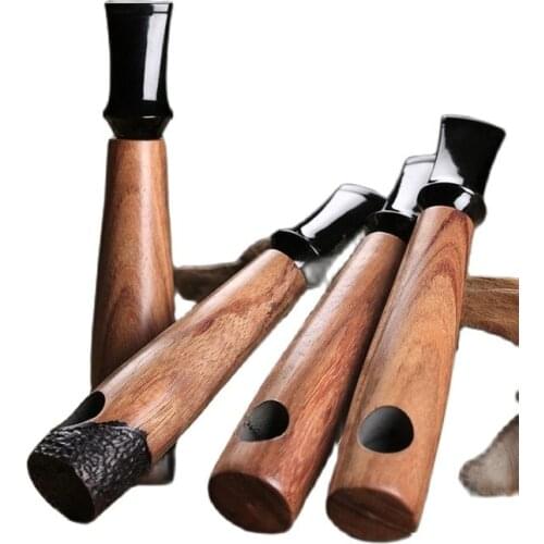 Ebony tobacco pipe style,Acrylic bent handle smkoing pipe 132*24mm