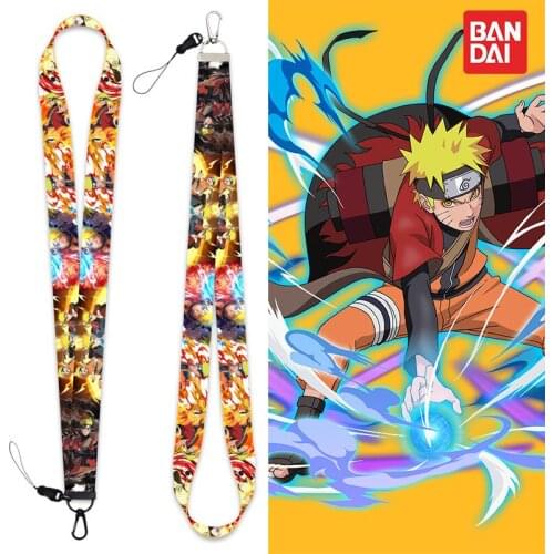 Anime Naruto Lanyard Kawaii Figure Uchiha Sasuke Lanyard Keys ID Cell Phone Neck Strap Itachi Mobile Straps Kids Collection Toy