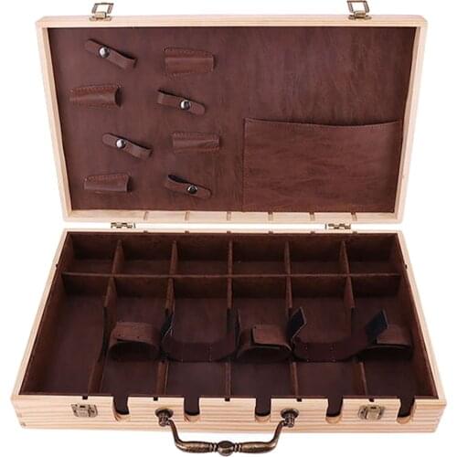 Salon Barber Bag Stylist Hairdressing Scissor Comb Storage Case Box Wooden