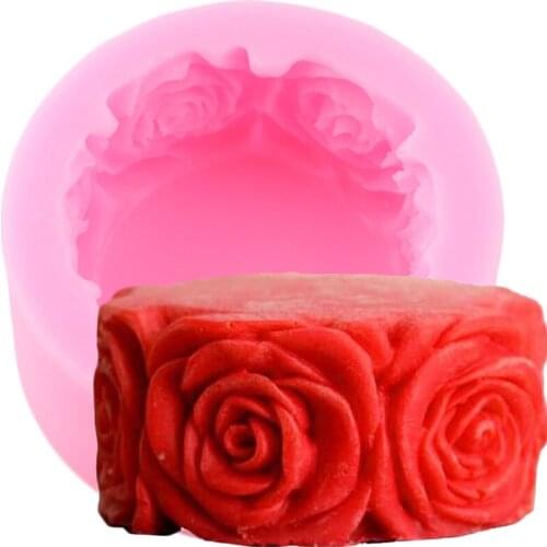 3D Craft Rose Flower Soap Silicone Mold Wedding Fondant Molds Cake Decorating Tools Chocolate Gumpaste Candy Clay Resin Moulds