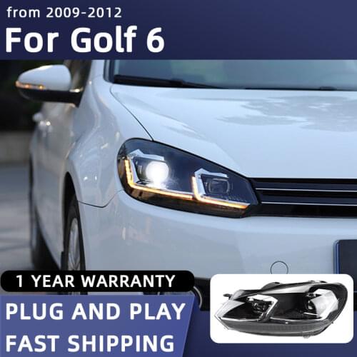 Car Styling Headlights for VW Golf 6 MK6 jetta variant LED Headlight 2009-2013 Head Lamp DRL Signal Projector Lens Automotive