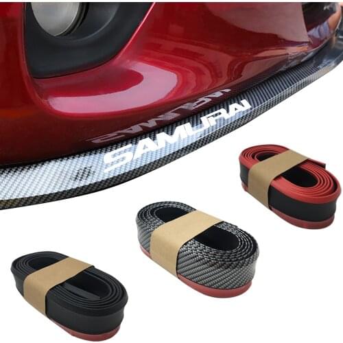 2.5M Car Bumper Lip Stickers Universal Bumper Protector Rubber Car Protector Lip Strip Car Side Skirt Splitter Chin Body Auto