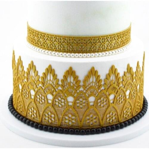 1pcs food grade cake silicone fondant impression lace mat cake decorating mold gum paste cupcake tools