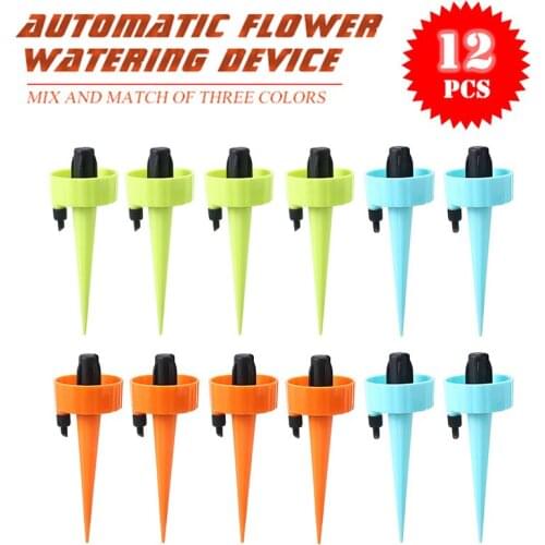 12pcs Garden Plant Automatic Self Watering Spikes Stakes Valve Waterer Device For Home Garden Flower Plants Watering Spikes