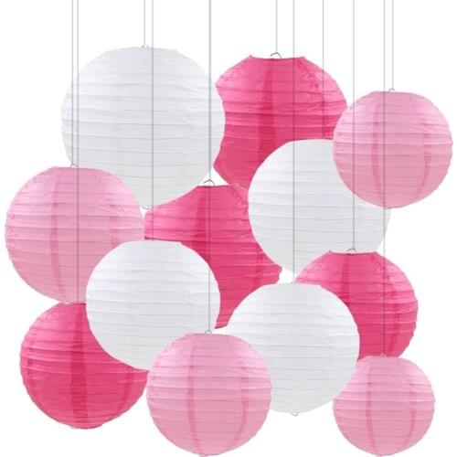 20pcs/set 6-12'' White Chinese Paper Lantern Ball Lampion Wedding BabyShower Decorations Paper Lampshade Engagement Party Decor