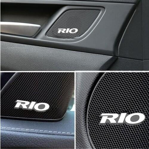 4Pcs Car Styling Speaker audio Emblem Badge Stickers For Kia Rio 3 4 k2 k3 k4 jd 2019 2020 2021 5 6 Auto Accessories