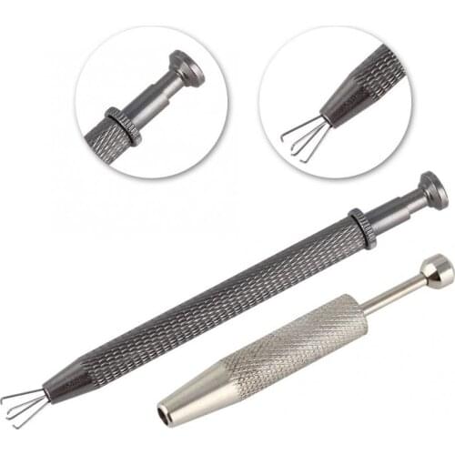 4 Prongs Jewlery Bead Holder Pick-Up Tool Jewelry Craft Gemstone Diamond Grabbing Catcher Tweezer Earring Ring Making Processing