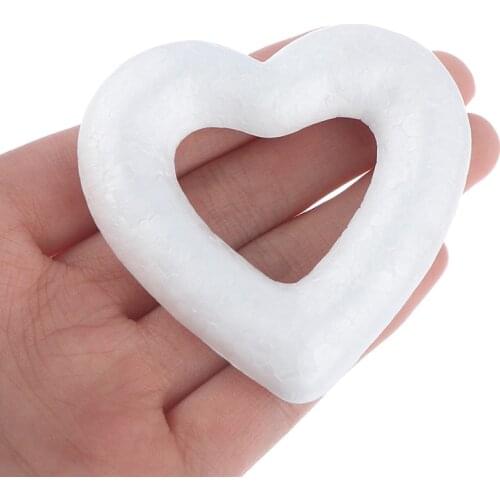 5pcs/lot Party Decoration Supplies Gifts White Craft Heart-shaped Polystyrene Styrofoam DIY Christmas Foam Ball