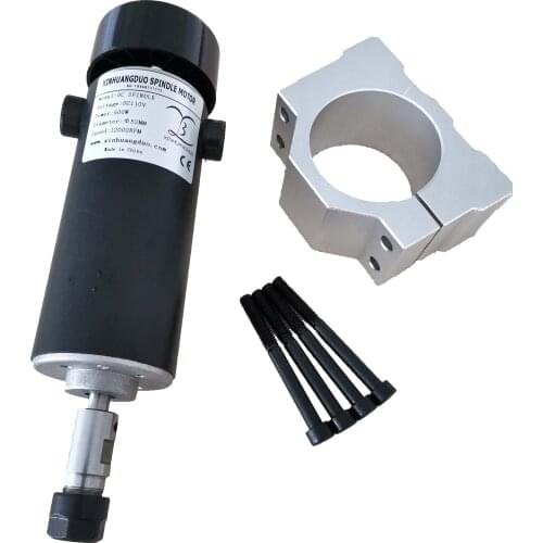 500W Air Cooled Spindle Motor ER11/ER16 collet 52mm diameter 0.5KW DC 110V CNC Carving Milling Air cold Spindle Motor