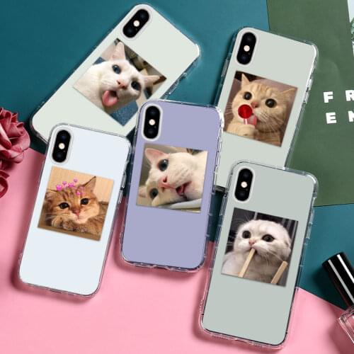 Cute Cat Case For Iphone 1112 Pro Max Cases Silicone Airbags Fundas On Iphone11 XR 7 8 SE 2020 X Xs 6 6s Plus 12Pro mini Covers