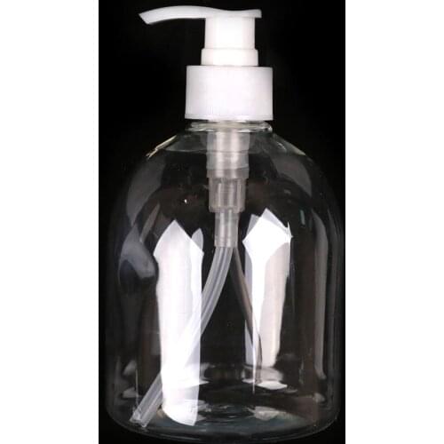 1PCS Cleanser Bottles Clear Make Up Shampoo Lotion Containers Plastic Bathroom Hotel Liquid Soap Dispenser Hand Pump 500ml