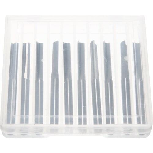 10pcs 2 Flute Straight Slot Milling Cutter Tungsten Steel CNC Router Bits 17mm For Wood MDF PVC Cutting Tools