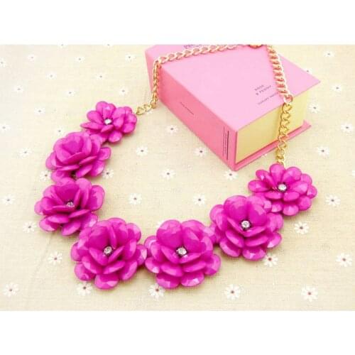 Original New Multi Layer Crystal Bubble Flower Maxi Necklace Women Gold Choker Statement Necklaces Female Colares Gifts