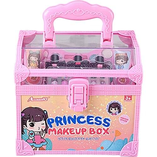 Pretend Play Simulation Cosmetic Makeup Handbag Toy For Girl Children Educational Toys Birthday Gift Rosy Pink Bag Dropshipping