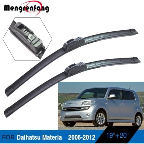 For Daihatsu Materia Car Front Windscreen Wiper Blades Soft Rubber Wiper J Hook Arms 2006 2007 2008 2009 2010 2011 2012