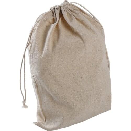 Drawstring Cotton Linen Food Storage Bag Reusable Handmade Linen Bag Small Shopping Coin Travel Storage Birthday Gift