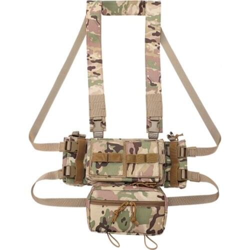 Tactical Army Military Chest Rig Hunting Combat Vest Carrier Armor Harness with Abdominal Pouch