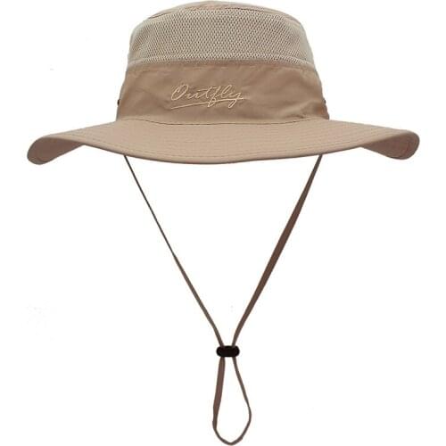 Unisex Fisherman Hat Summer Adjustable Buckle Bucket Hat Women Outdoor UV Sunscreen Fishing Cap Beach Sun Hat Panama Hunting Cap