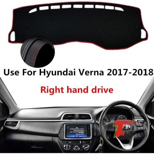 TAIJS Factory Sport Protective Leather Car Dashboard Cover For Hyundai Verna 2017-2018 Right hand drive