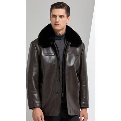 Winter Mens Jackets Coats Retro Suede Leather Jacket Men Motorcycle Jacket Fur Lined Warm Coat Velvet Overcoat Brand