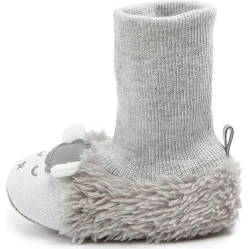 Winter warm style cute lamb sleeve boots soft bottom warm baby shoes baby toddler shoes