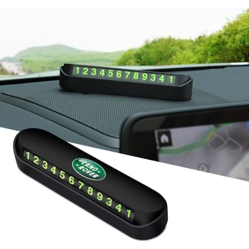 1Pcs ABS Car Luminous Hidden Car Temporary Parking Card For Land Rover Defender Discovery Range Rover Freelander Evoque SV SVR