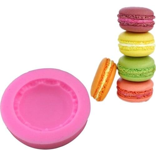 1Pcs Macaron Liquid Silicone Mold Fondant DIY Soft Clay Modeling Tools 3D Cake Decoration Chocolate Mould Biscuit Baking Mat Pan