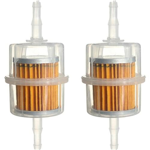 2 Pieces Motorcycle Inline Gas Petrol Fuel Filter Fits 6mm 8mm Pipe Hose