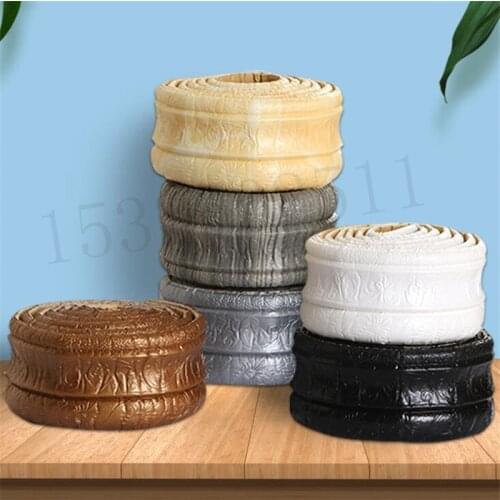 3D Self-adhesive Baseboard Wall Stickers Skirting Sticker Foot Line Frame Waterproof Corner Wall Decals Background Home Decor