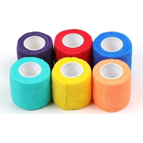 6PCS Disposable Tattoo Grip Cover Wrap Elastic Self Cohesive Bandage Tape for Tattoo Machine Grip (2" x 5 Yards) G99E