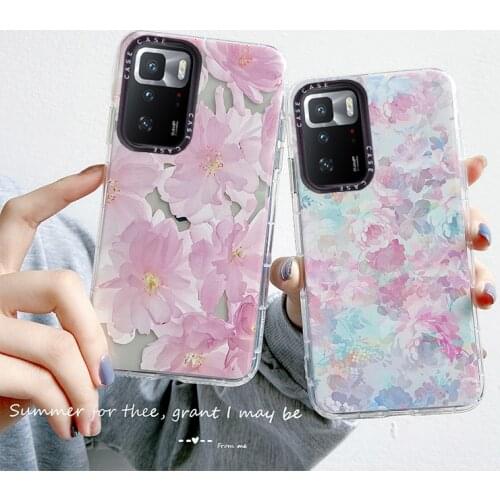 Fashion Florals Phone Case For Xiaomi Redmi Note 9 8 10 Pro 9T 9A 8A Mi 11 10T Shockproof Flowers Soft Silicone Back Cover