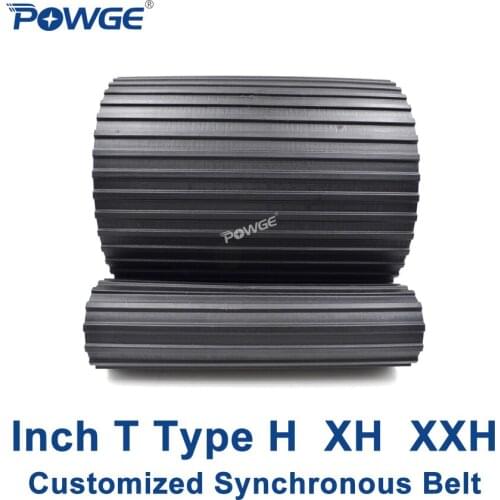 POWGE Inch T Type H XH XXH synchronous Pitch 0.5"/0.875"/1.25" Customized production all kinds of Trapezoid H XH XXH Timing Belt