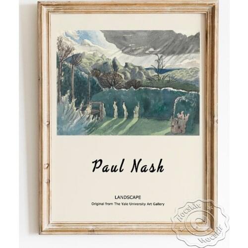 Paul Nash Exhibition Museum Art Poster, Landscape Fine Art Prints Canvas Painting, Scenery Illustration Wall Picture Home Decor