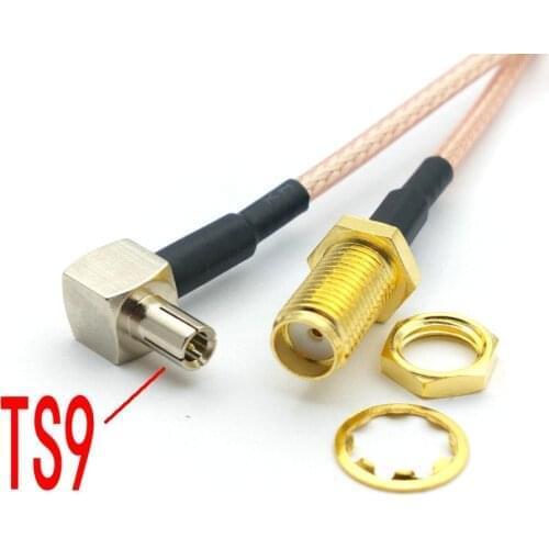 100PCS RG316 CABLE SMA female to ts9 male connector adapter