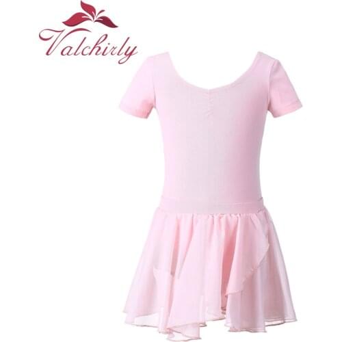 New Pink Ballet Leotard Girls Dancewear Skirt Set Ballet Dance Costumes for Kids