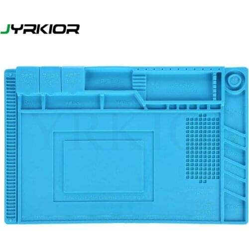 Magnetic Heat Insulation Silicone Mat Repair Kit,Soldering Station Mat,Soldering Magnetic Mat,Phone Repair Mat 17.7 x 11.8 inch