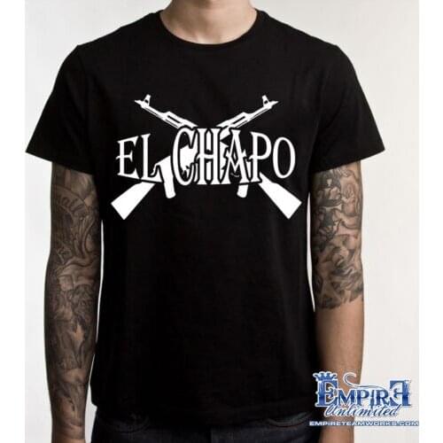 Fashion 2019 Top Tee Mens EL CHAPO GUZMAN T-SHIRT STRAIGT OUTTA SINALOA AK 47 SHIRT 701 TEE A3 Print T Shirt