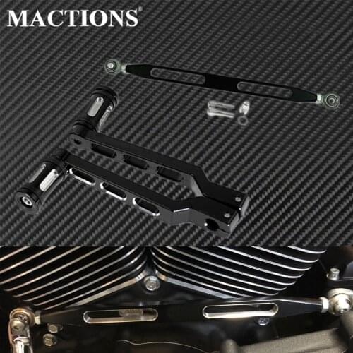 Motorcycle Heel Toe Gear Shifter Shift Lever with Shift Pegs 330mm Gear Shift Linkage Brake Clutch Lever For Harley Dyna Touring