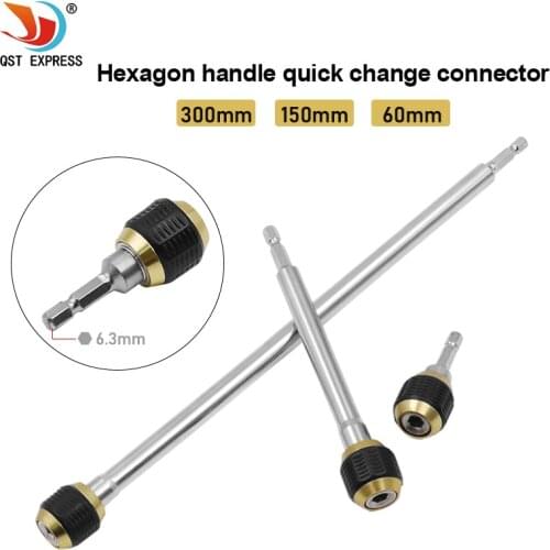 Quick-change extension bit set 1/4" hexagonal shaft shank long handle screwdriver bit hand tool socket