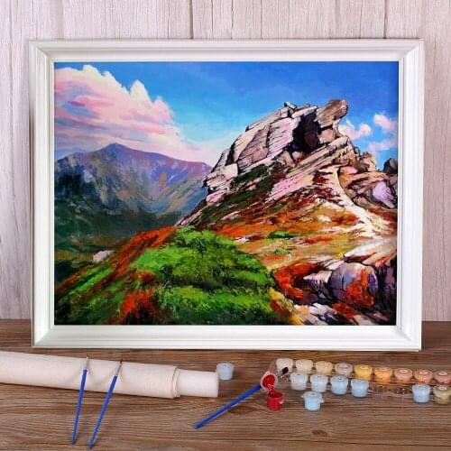 Landscape Mountain Dzembronja DIY Paint By Numbers Kit Oil Paints 40*50 Picture By Numbers Photo New Design For Wholesale
