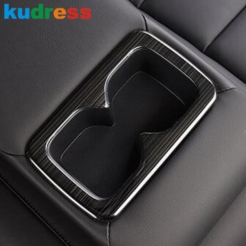 For Nissan Sentra Bluebird Sylphy 2020 2021 Carbon Fiber Rear Seat Water Cup Holder Frame Cover Trim Car Interior Accessories