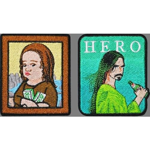 Cartoon Hero Letter Embroidered Iron On Patch For Clothes Anime Women Man DIY Sew On Patch Kids Clothes Appliques