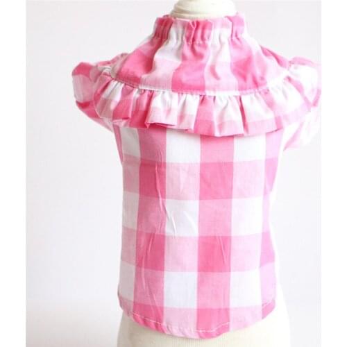 New Spring Summer Xs Dog Clothes For Small Dogs Girl Boy Teddy Red Plaid Shirt Puppy Outfit Pet Clothing