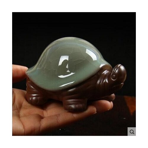 Creative design boutique ge kiln porcelain longevity turtle bullfighting fish or elephant Chinese tea pets