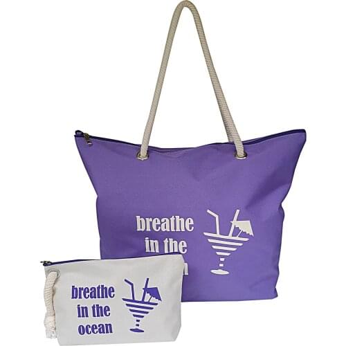 Zippered Beach Bag Organizer Double Set Waterproof Beach Bag women summer sea clutch bag for travel swimming Handbag Vacation