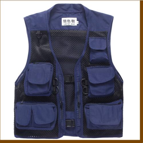 Hot Summer Quick Dry Multi-pocket Hiking Camping Vest Male Female Camera Photography Mountaineering Thin Breathable Waistcoat
