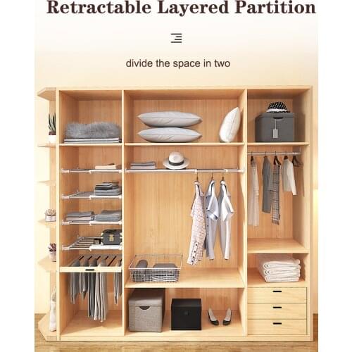 Bedroom cabinet wardrobe divider rack retractable layered divider partition board cabinet sinki dapur kabinet stretchable layere