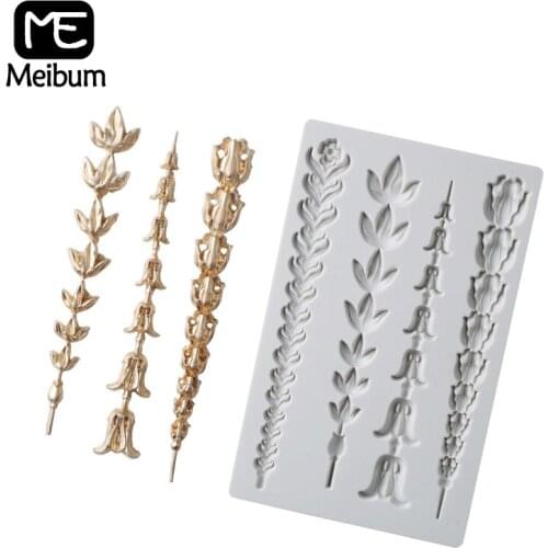 Meibum Flower Relief Cake Decorating Tool European Embossed Fondant Silicone Mold Wedding Sugarcraft Pastry Mould Baking Tray