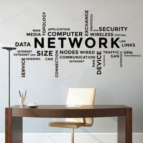 Network Office Wall Decal Idea Programming Web Design Worker vinyl wall sticker Inspire Office Motivation Decoration HJ496
