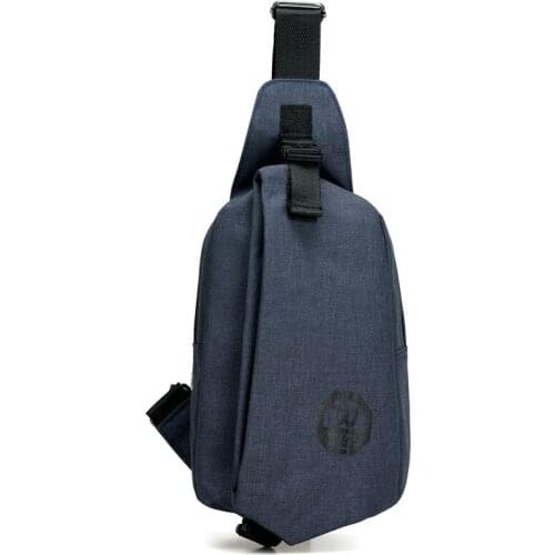 Waterproof Mens Canvas Shoulder Bag Outdoor Travel Chest Crossbody Sling Bag Backpack Running Music Mobile Phone Bag